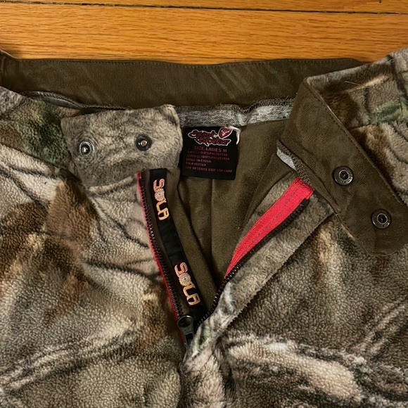 Fleece camouflage hunting pants - Picture 2 of 7